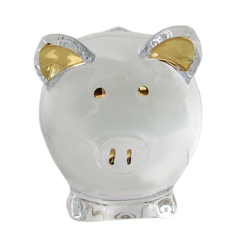 美品 希少 Baccarat クリスタル豚の置物 廃盤モデル 箱無し 美品 希少