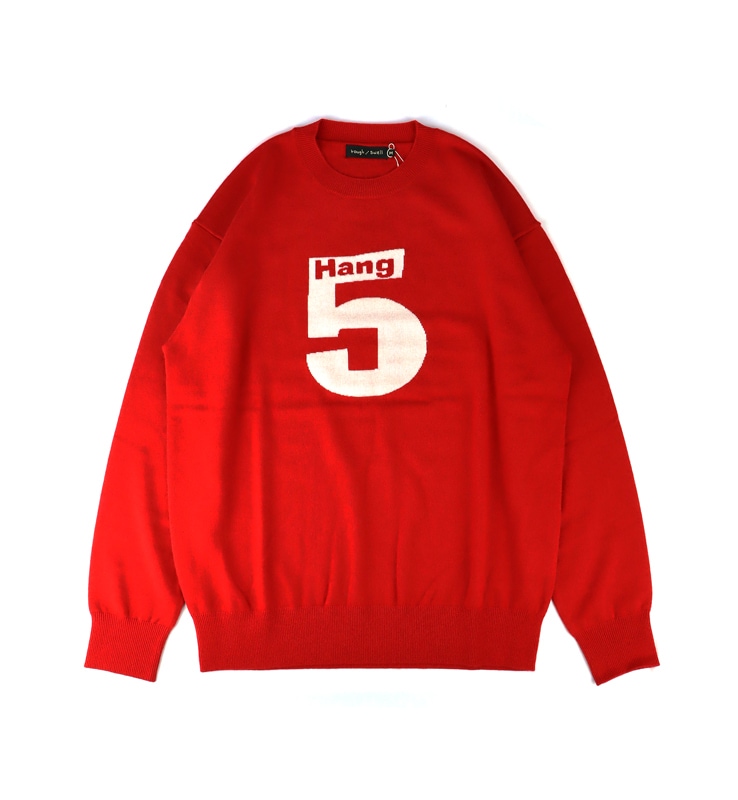 30％OFF】rough&swell ラフアンドスウェル HANG 5 CREW ニット レッド