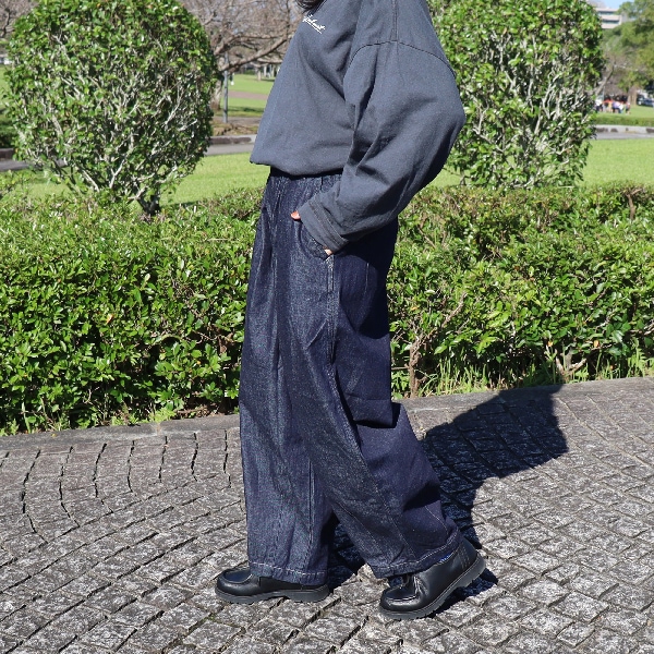 HARVESTY ハーベスティ NARROW CIRCUS PANTS demin one wash ナロー