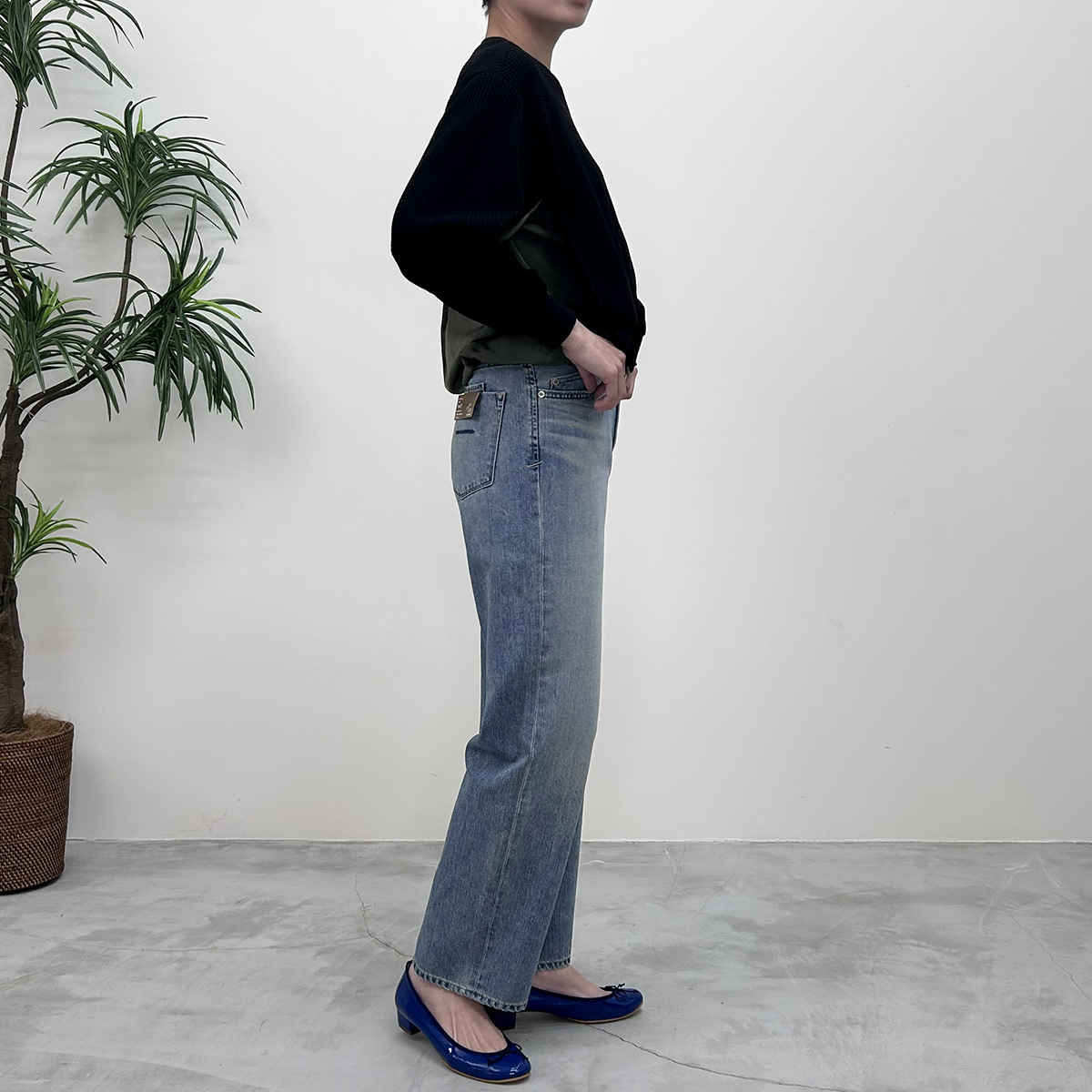 YANUK ヤヌーク】Low Rise Trick Denim ボーイズストレート LEA | ANNE