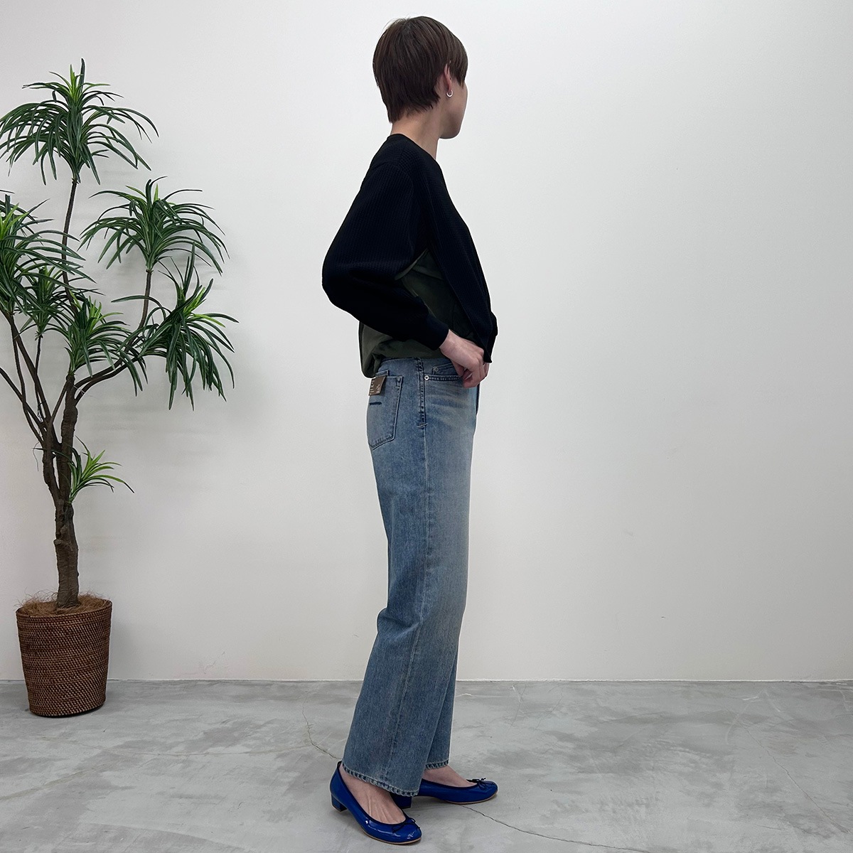 YANUK ヤヌーク】Low Rise Trick Denim ボーイズストレート LEA | ANNE