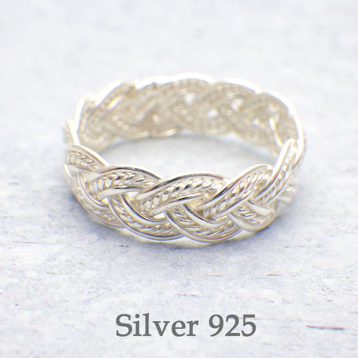 シルバーリング 指輪 編み込みリング シルバー925 silver925 金属
