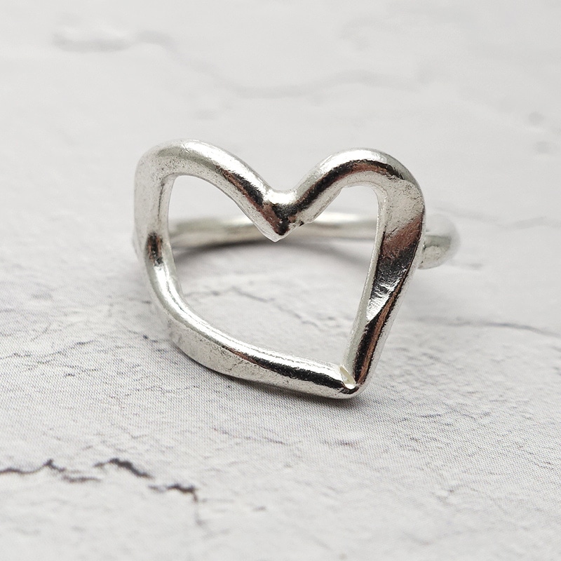 ハート カレンシルバーリング より高純度 指輪 レディース メンズ 9号