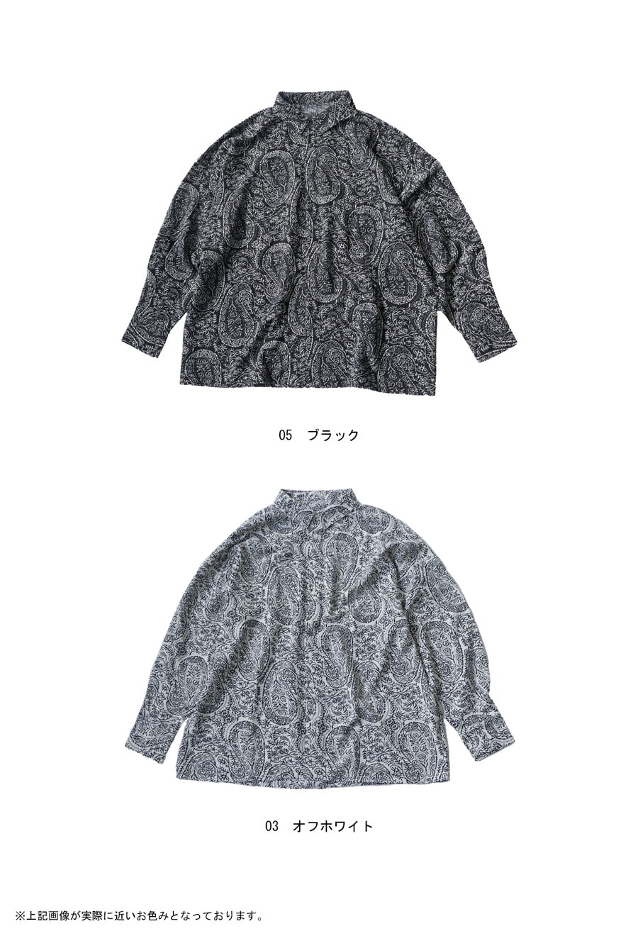 シャツ レディース トップス 長袖 ペイズリー柄 柄 送料無料・再販