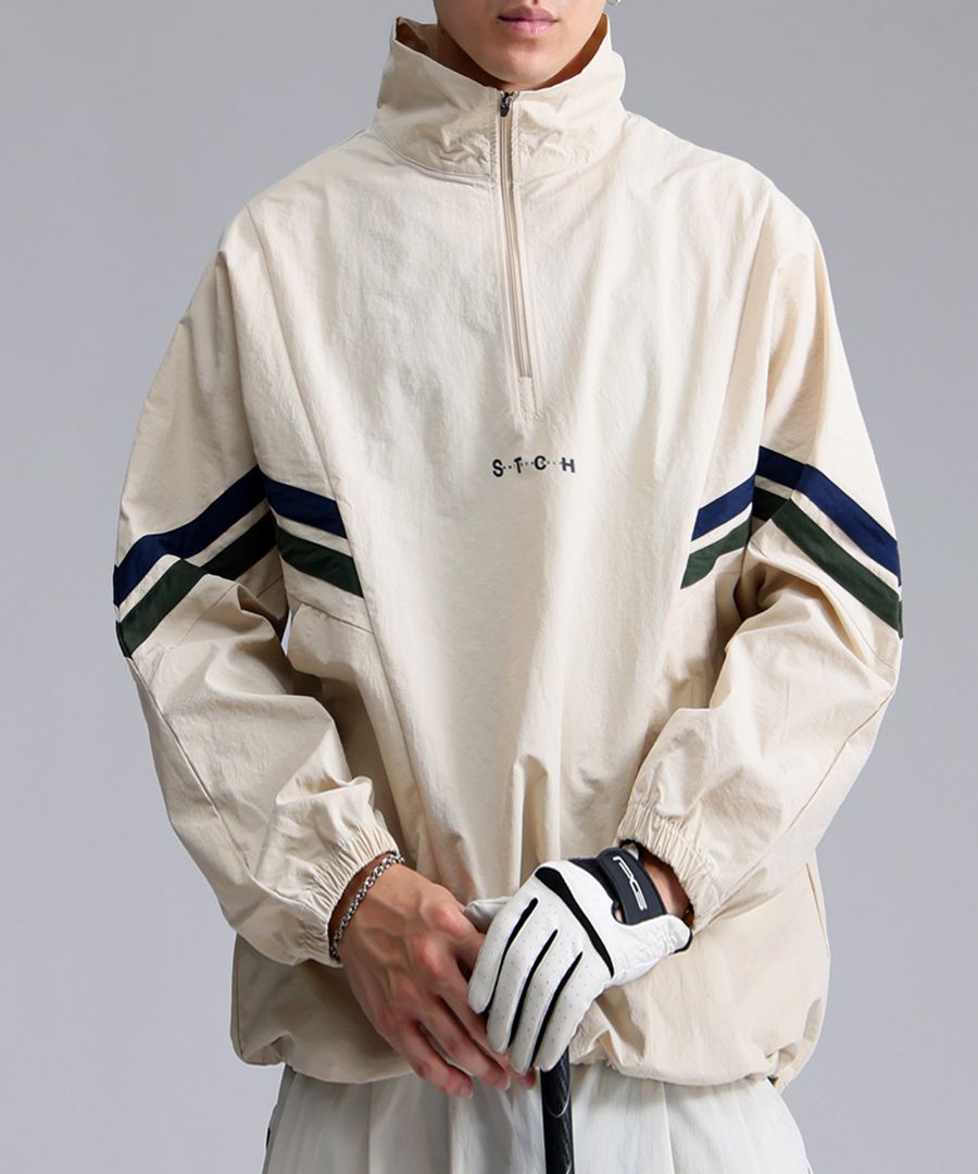 ANTIQUA GOLF×STCH 配色ラインプルオーバー 送料無料・再入荷 (100