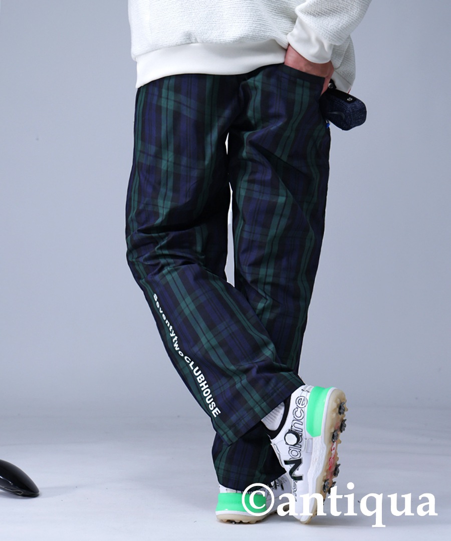 再入荷予定有!ANTIQUA GOLF×STCH チェックパンツ メンズ 送料無料・再