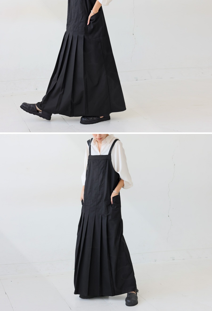 タックプリーツサロペット サロペット レディース 送料無料・メール便