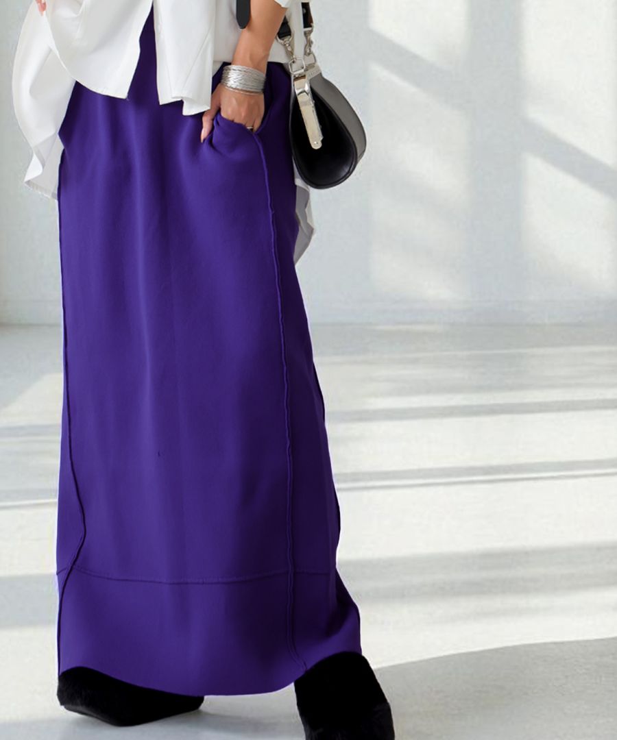 スポンジニット ロングスカート レディース ボトムス 送料無料・再入荷