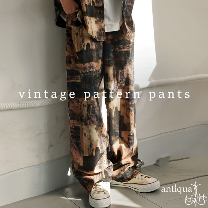 ヴィンテージ柄パンツ パンツ メンズ ボトムス 送料無料・再入荷 (500