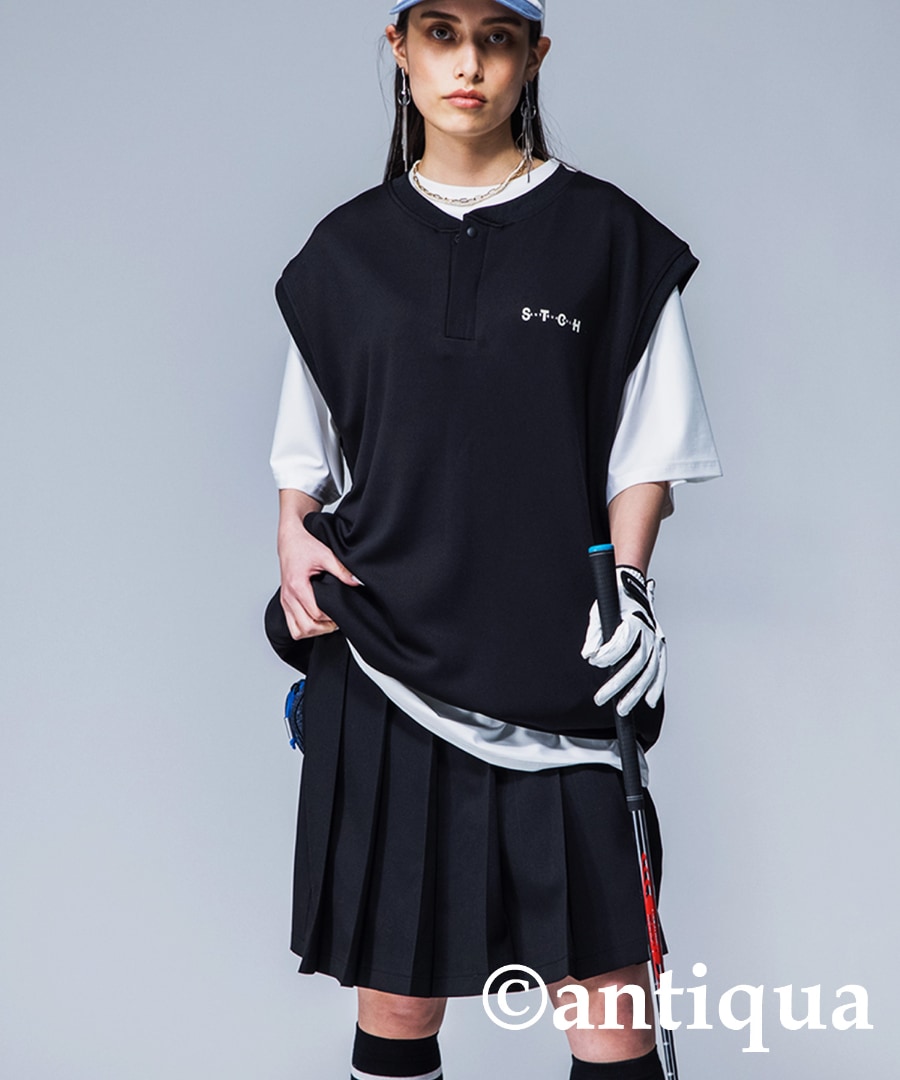 ANTIQUA GOLF×STCH ベスト レディース 送料無料・再入荷 メール便不可