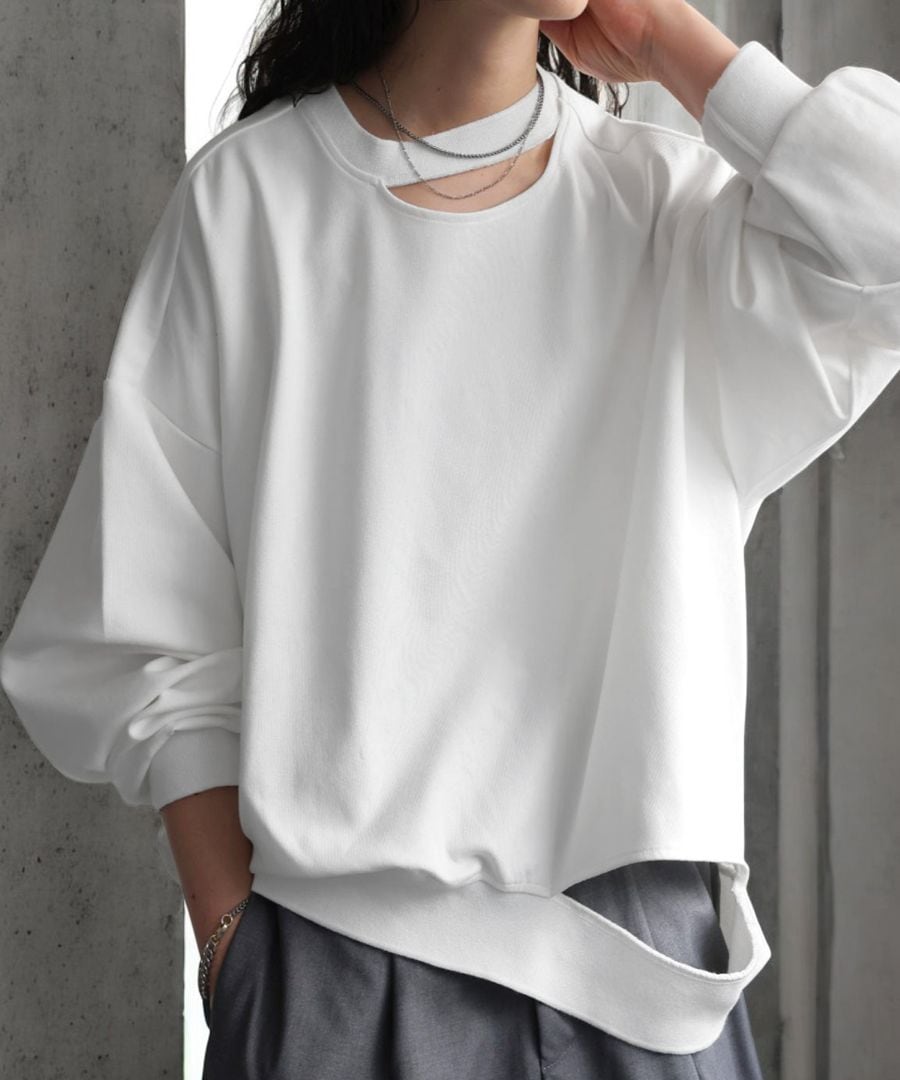 ポンチ デザイントップス レディース 長袖 トップス 送料無料・再入荷