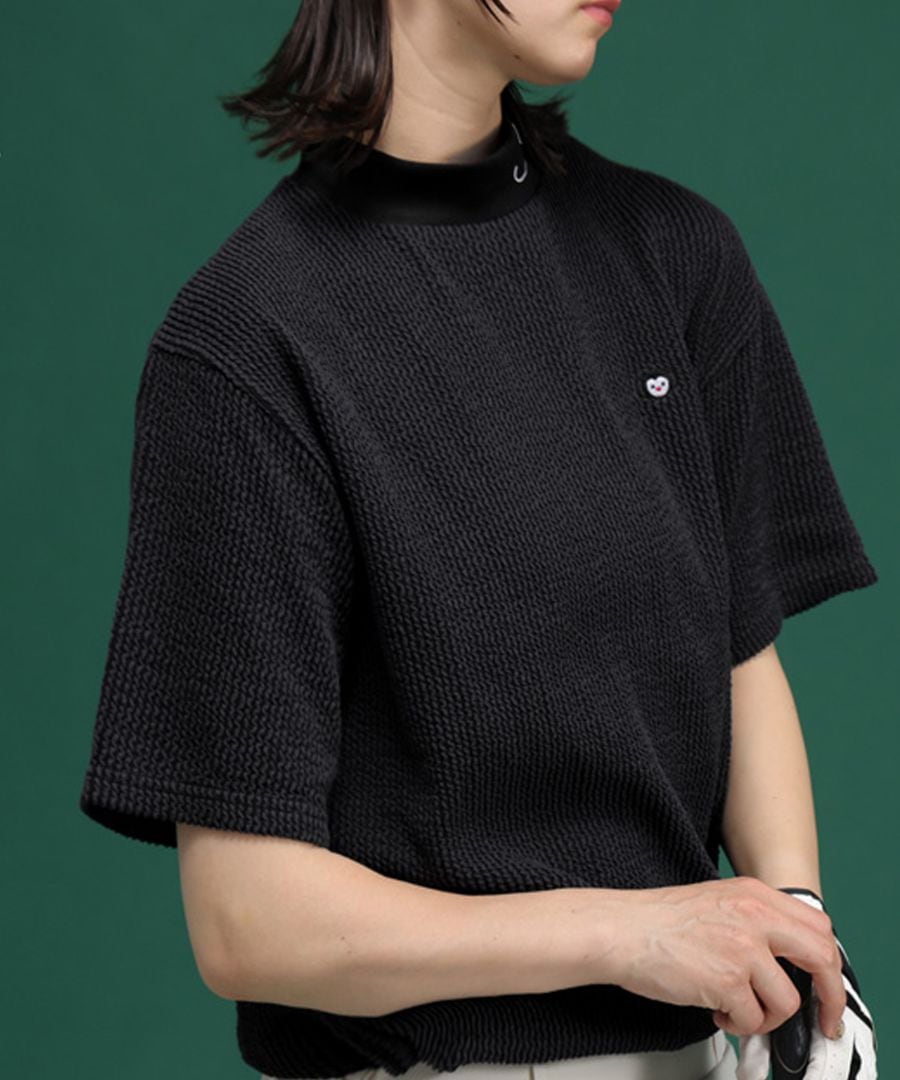 ストライプトップス レディース ゴルフウェア 半袖 送料無料・(500