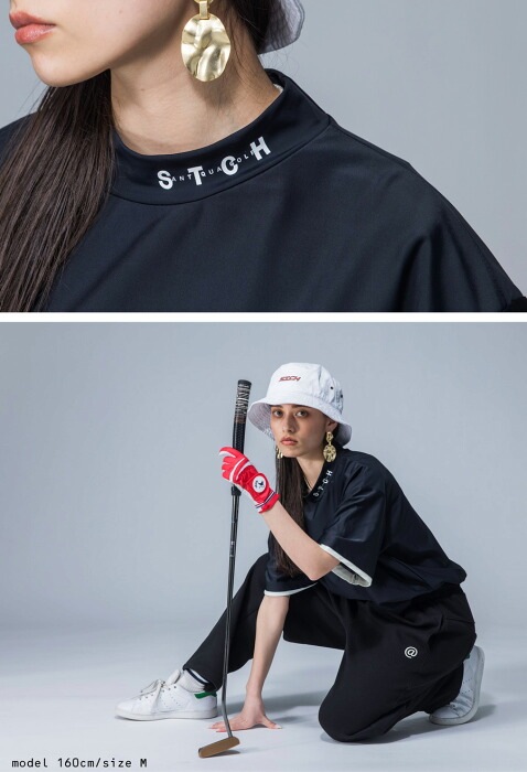 再入荷予定有!ANTIQUA GOLF×STCH ハイネックTシャツ メンズ 送料無料