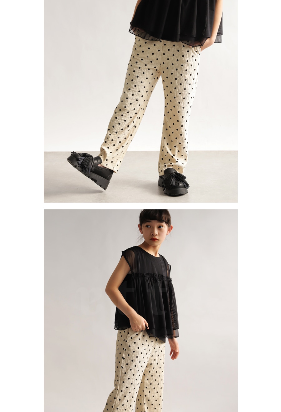 ドット柄パンツ パンツ ボトムス ロング 子供服 ジュニア・(500)メール