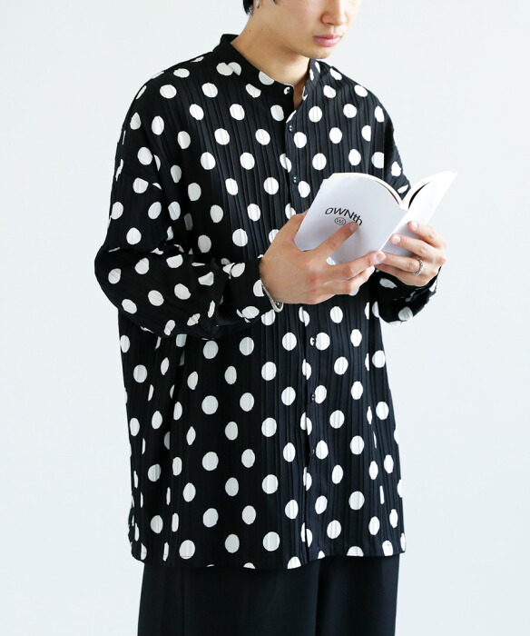 ドット柄シャツ シャツ メンズ トップス 長袖 送料無料・再再販。(100