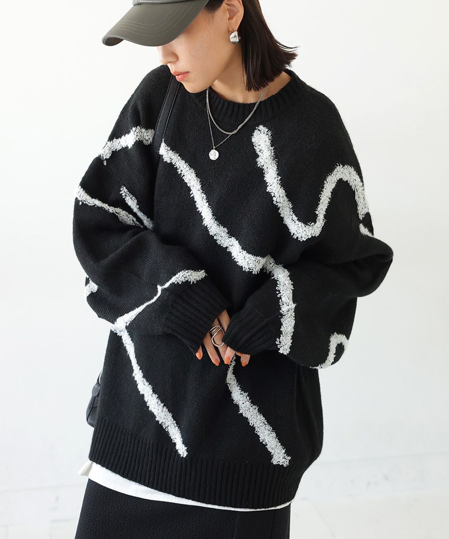 ニュアンスラインニット ニット レディース トップス 送料無料・メール