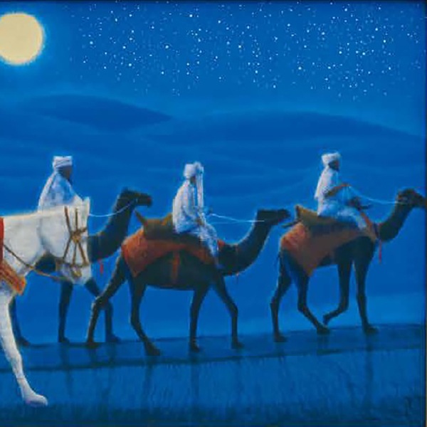 平山郁夫「アフガニスタンの砂漠を行く・月―特装版―」＜額＞｜エンディ