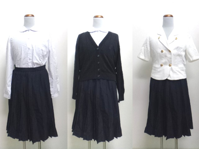 M196/椙山女学園高等学校□夏制服上下・カーデガンなど4点/og0246