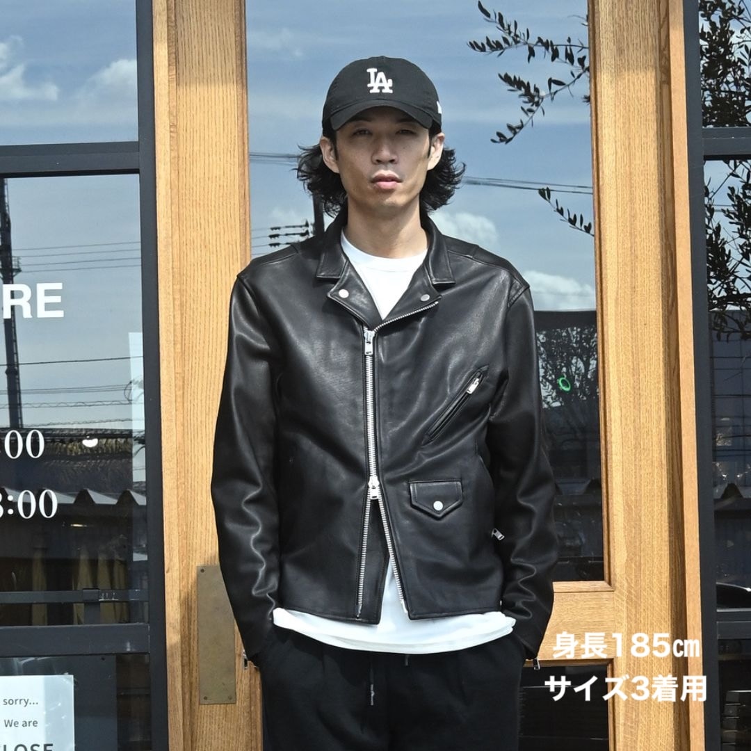 RIDER BLOUSON COW LEATHER WITH WINDSTOPPER | nonnative | A(e)_STORE