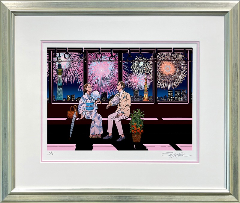 版画「東京花火」 | 版画・アートポスター | APPLE FARM Online Shop