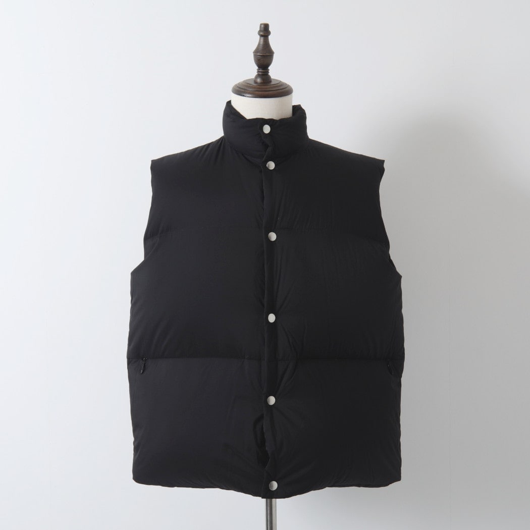 marka マーカ リサイクルナイロンミニリップ パッカブル ダウンベスト