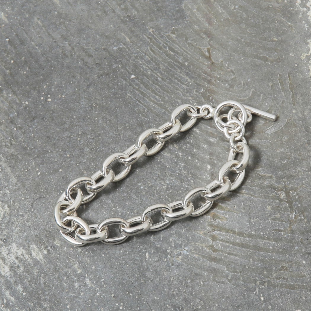 INTERIM インテリム タスコシルバー ミディアム チェーン ブレスレット