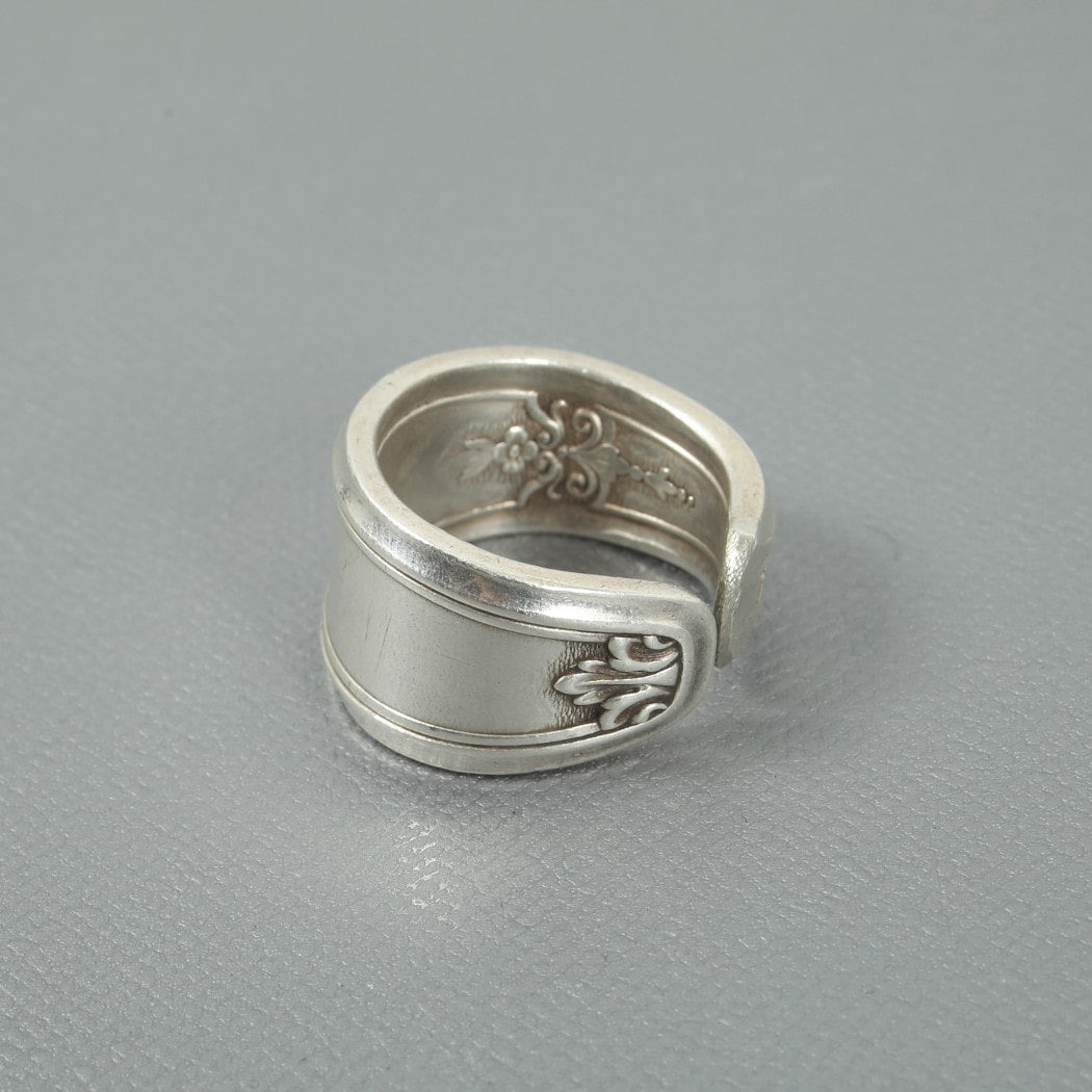 ケニアアーティスト アンティークスプーン スプーンリング5 真鍮製