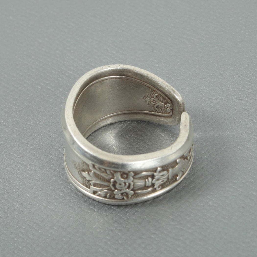 ケニアアーティスト アンティークスプーン スプーンリング5 真鍮製