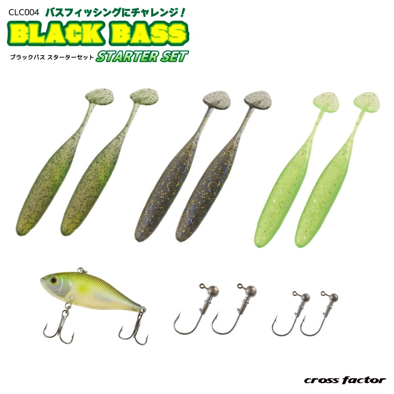 ブラックバス スターターセット バス 釣り 初心者 ルアー ワーム