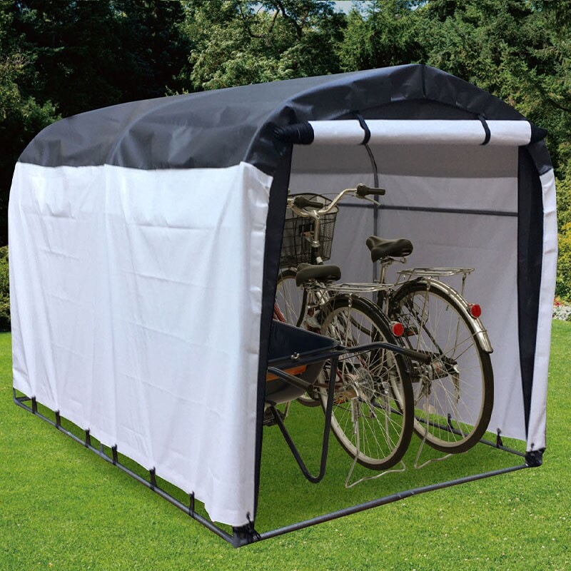 送料無料】簡単組み立てガレージハウス 3台用サイクルハウス 間口1.57m