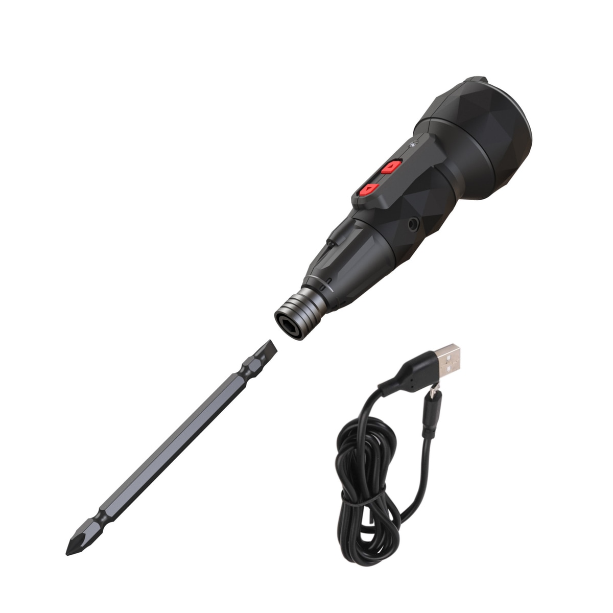 送料無料】ウイザ WIZA 3.7V 充電式電工ドライバー ブラック WZ-MDV3