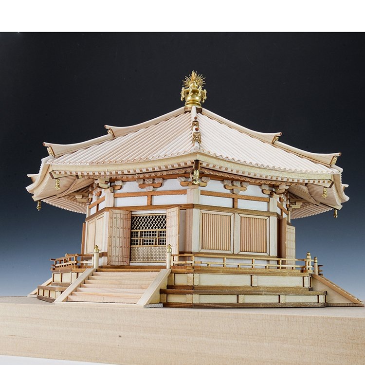 送料無料】ウッディジョー 木製建築模型 1/75 法隆寺 夢殿 | アート