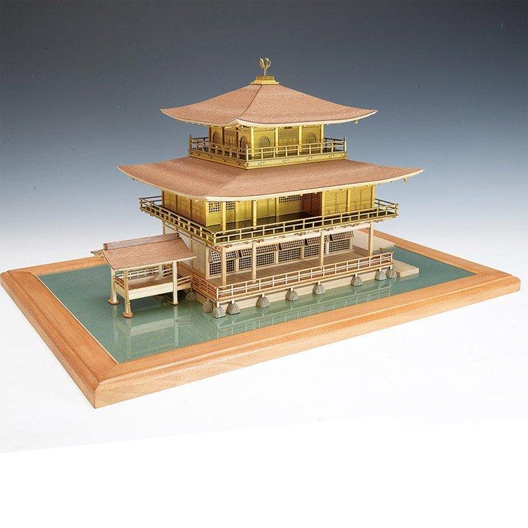 ウッディジョー 木造建築模型 1/75 鹿苑寺 金閣 ゴールド仕様 | アーク