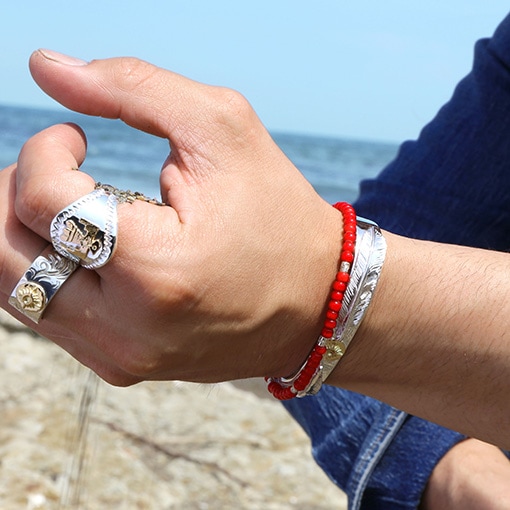 極小 赤ビーズ ブレス （ Lサイズ ） | OTHER | ARIZONA FREEDOM