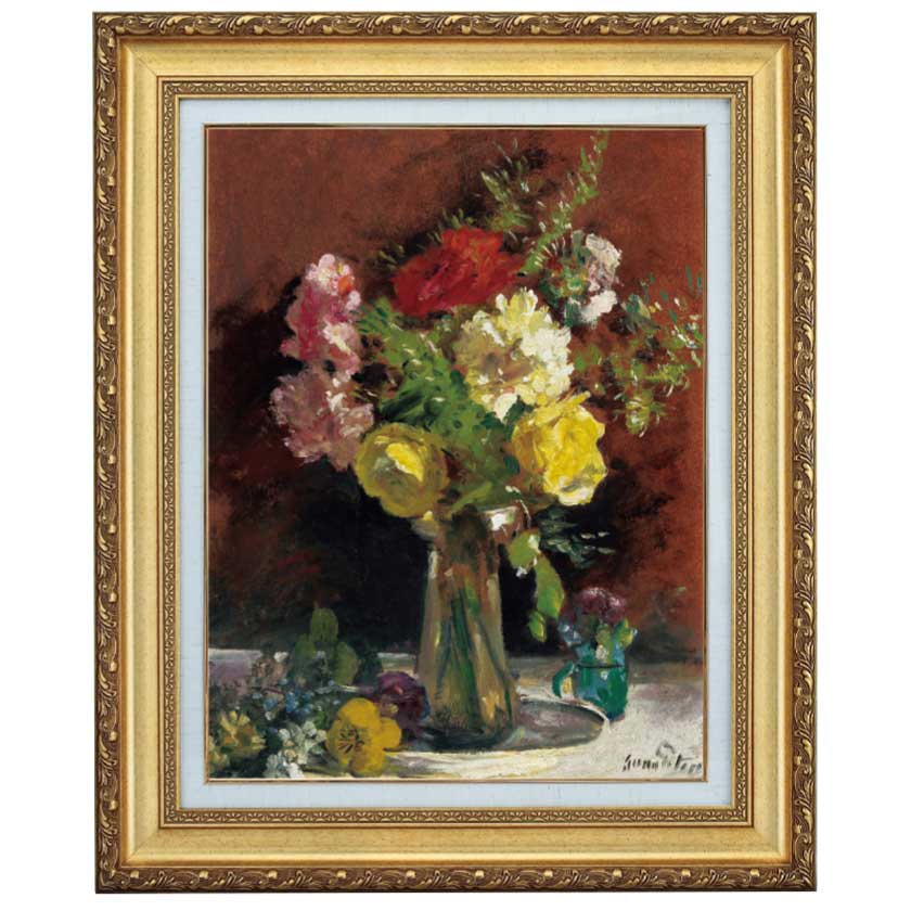 花瓶の花』 アンナ・ピーターズ 6号 立体複製名画 額装付 【ポイント5