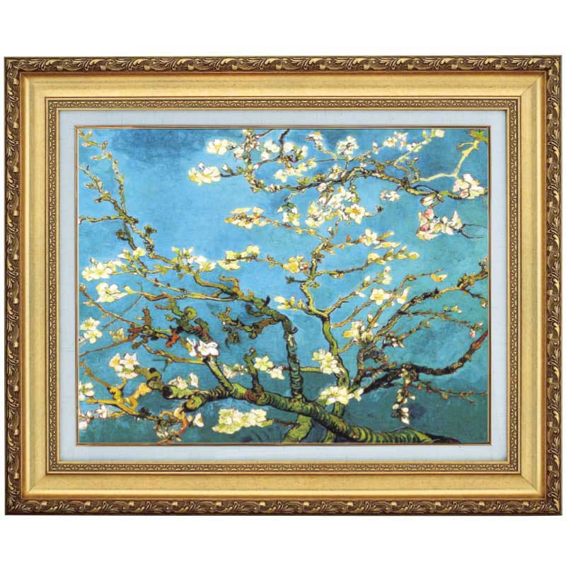 青い花瓶の花』 ゴッホ 6号 立体複製名画 額装付 【ポイント5％還元中