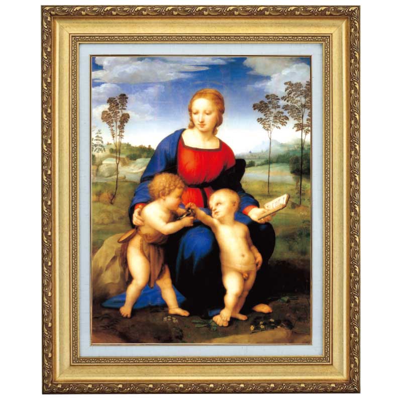 ヒワの聖母』 ラファエロ 10号 立体複製名画 額装付 【ポイント5