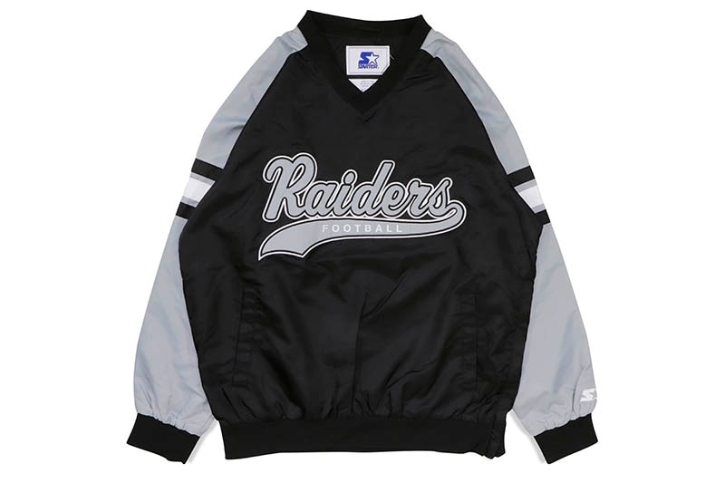 STARTER LAS VEGAS RAIDERS NYLON PULLOVER WINDBREAKER (LS200164-RAD