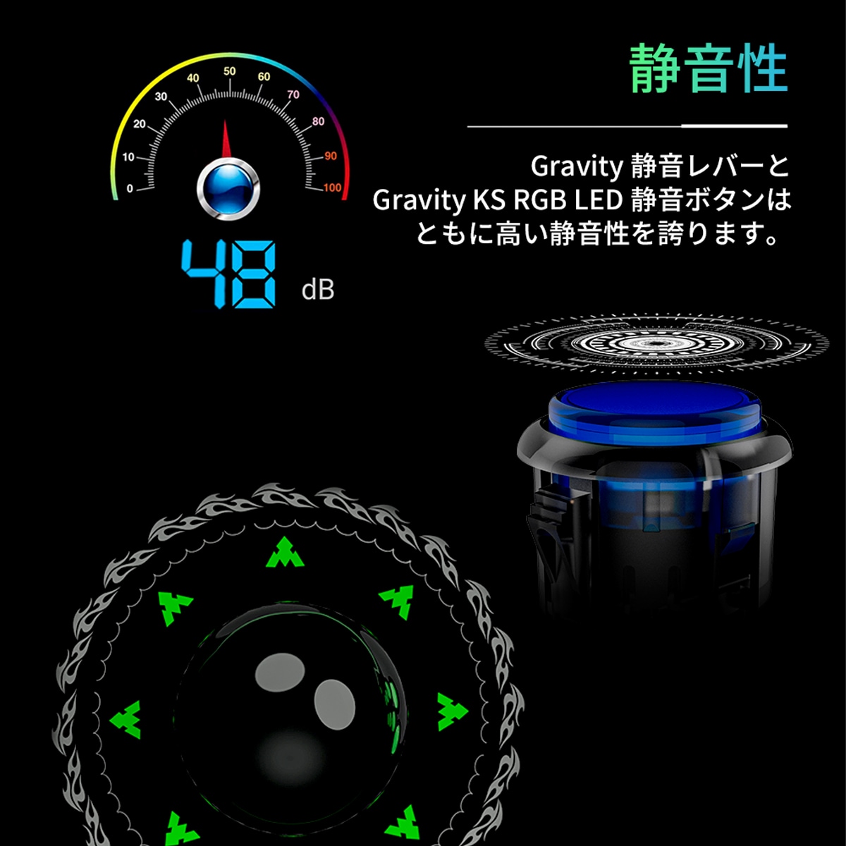 LED静音ボタン】 Qanba Q8 Silent Button Arcade Joystick クァンバ Q8