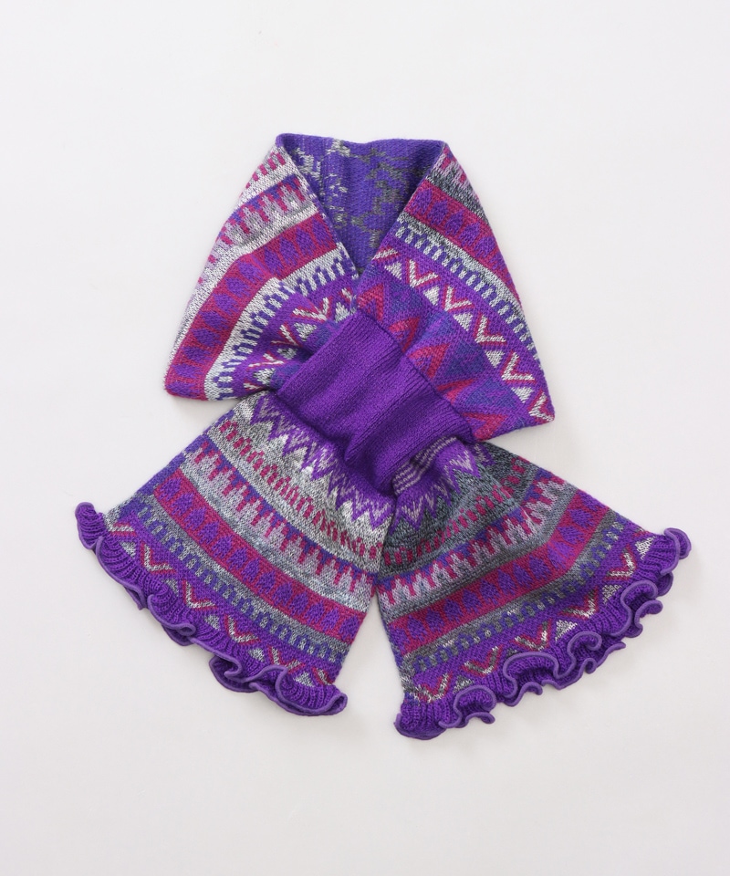 ANNA SUI（アナ スイ）】ジャカードキャンディーマフラー(WASH)ANNA