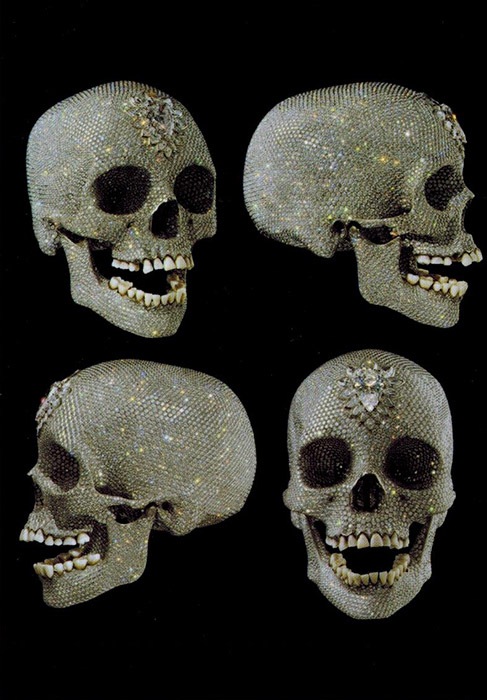 限定特殊マット額装品/ダミアン・ハースト/ダイヤモンドスカル05