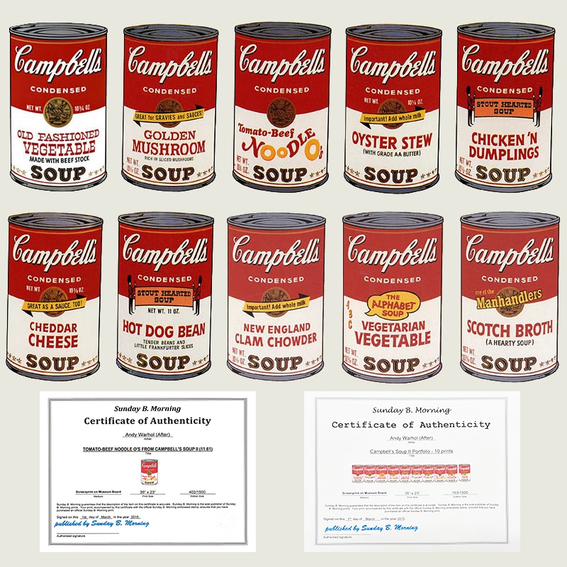 Sunday B キャンベル缶Ⅱ Chickin/ウォーホル/アートポスター Sunday