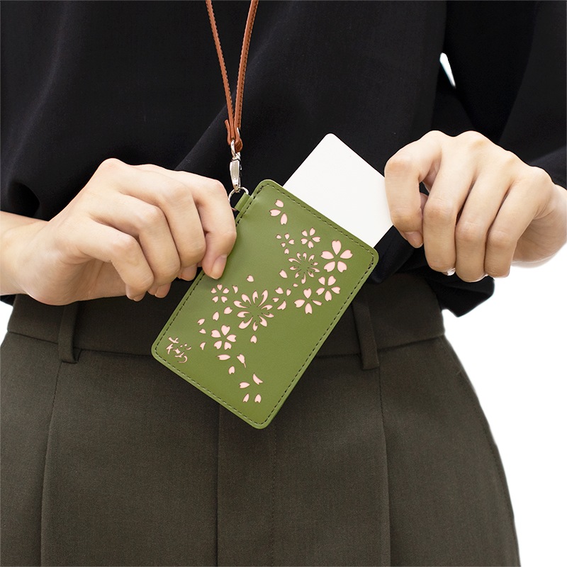 MATSUSAKA LEATHER 切り絵カードケース 松阪レザー ブルー MLK011S-Z