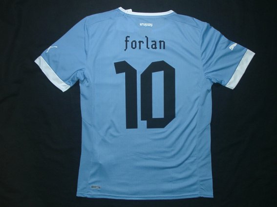 ウルグアイ代表 12 ホーム 半袖 ユニフォーム PUMA+フォルラン10