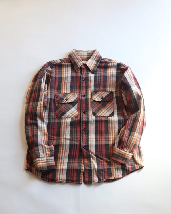 Vintage 80s FIVE BROTHER Heavy Flannel Shirt (M)
