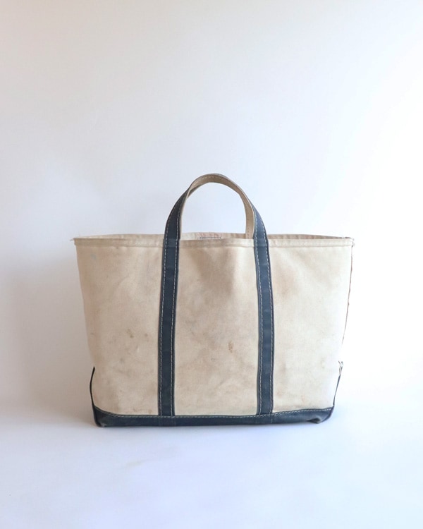 Vintage 80s Navy L.L.BEAN Canvas Tote (L)