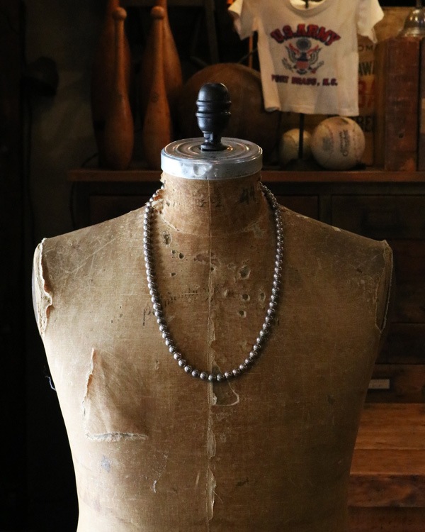 Navajo Silver Beads Necklace｜ナバホシルバービーズネックレス C
