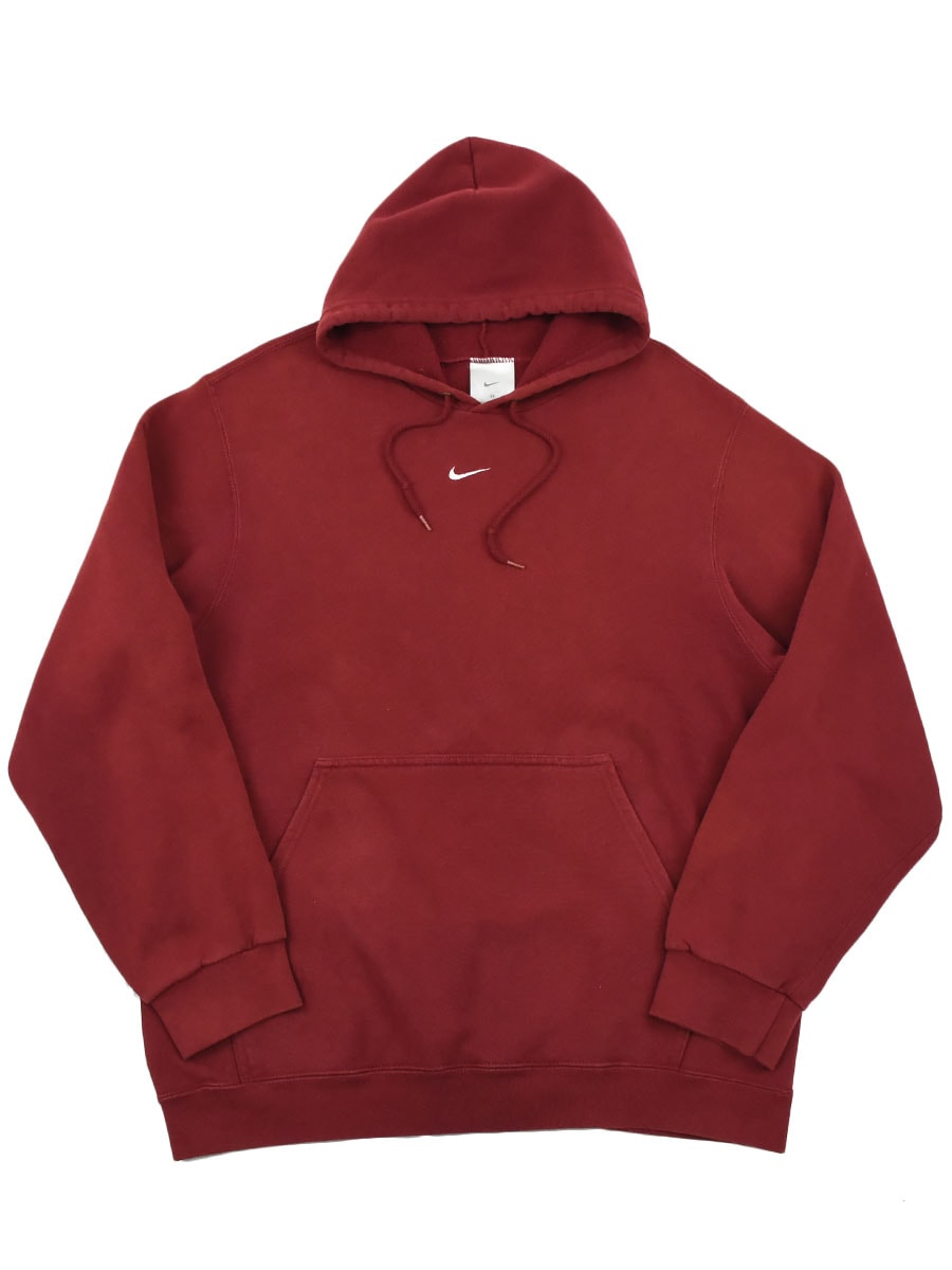 00's NIKE センタースウォッシュ スウェットパーカー 表記(M) マルーン