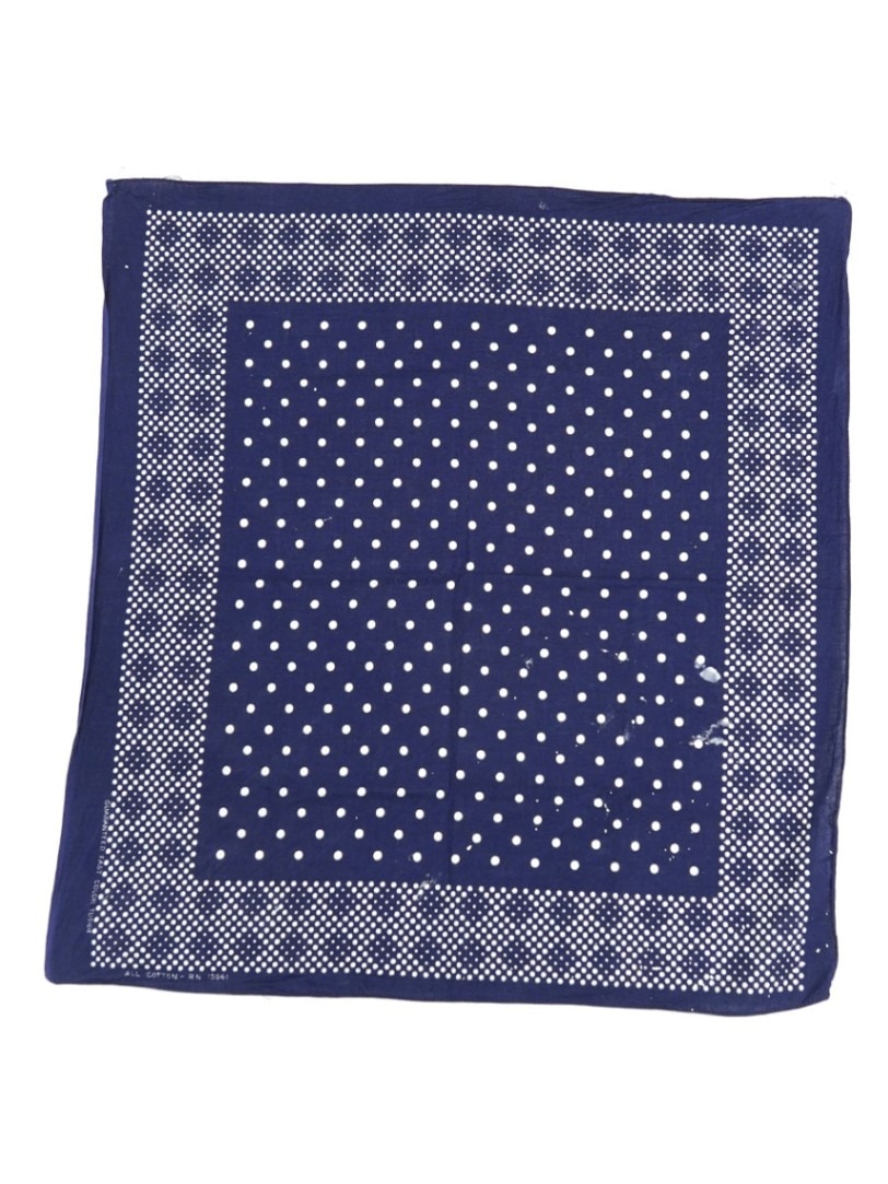 60's ビンテージ ALL COTTON ドット バンダナ ネイビー | NEW ITEM