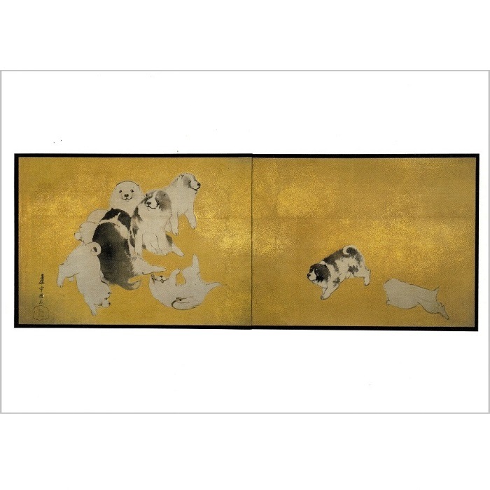 絵はがき〈仔犬図屏風〉長沢芦雪京都便利堂オンラインショップ
